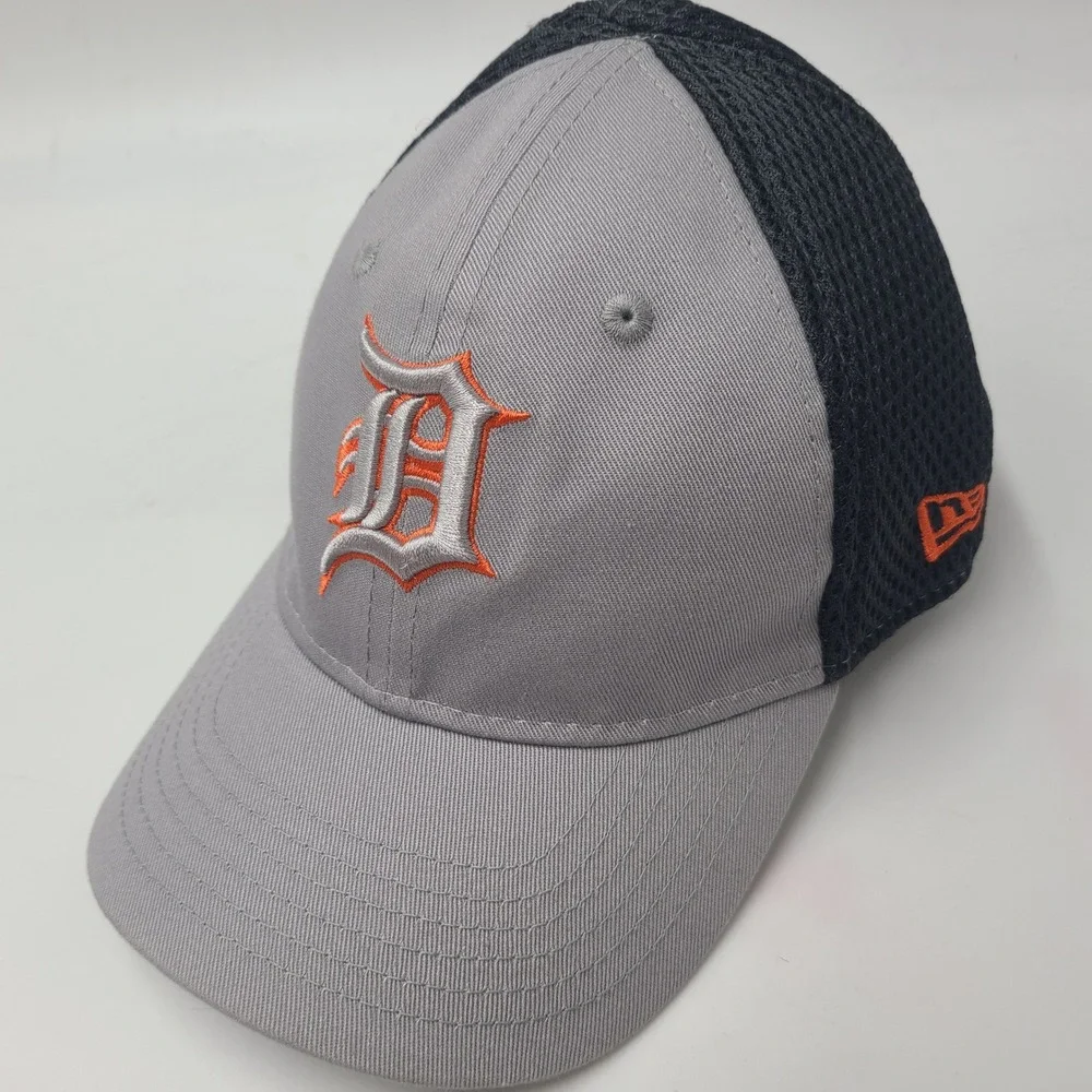 Toddler-Child Detroit Tigers Hat Fitted Mesh New Era 39Thirty Gray Orange MLB